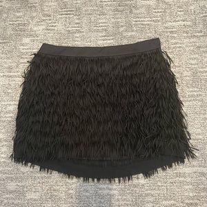 Express - Black fringe skirt